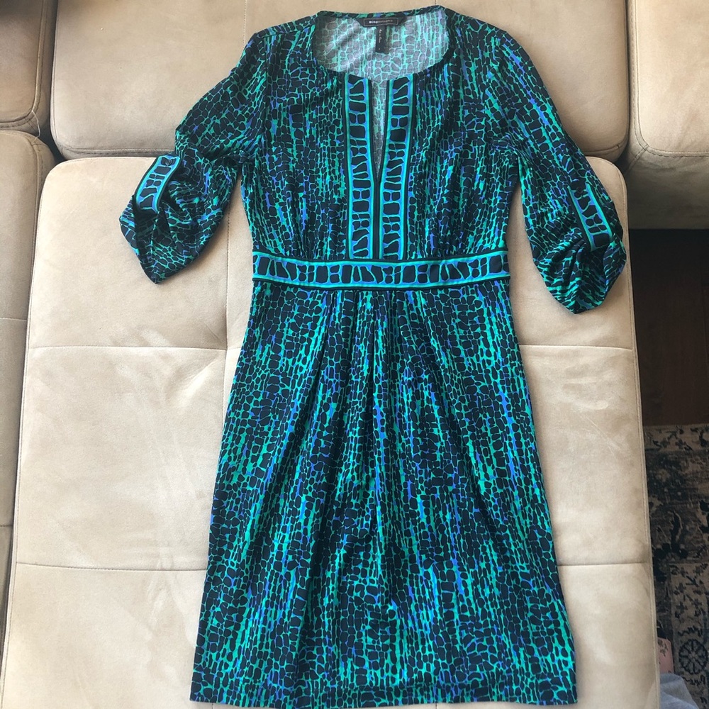 BCBG MaxAzria green and blue dress in small